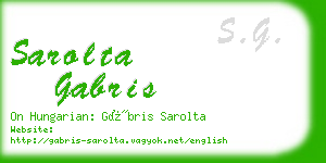 sarolta gabris business card